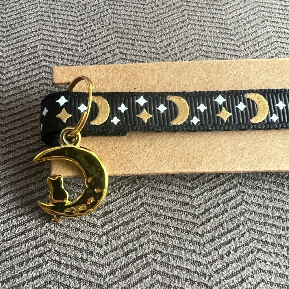 Brand New Gold Moon Cat Collar